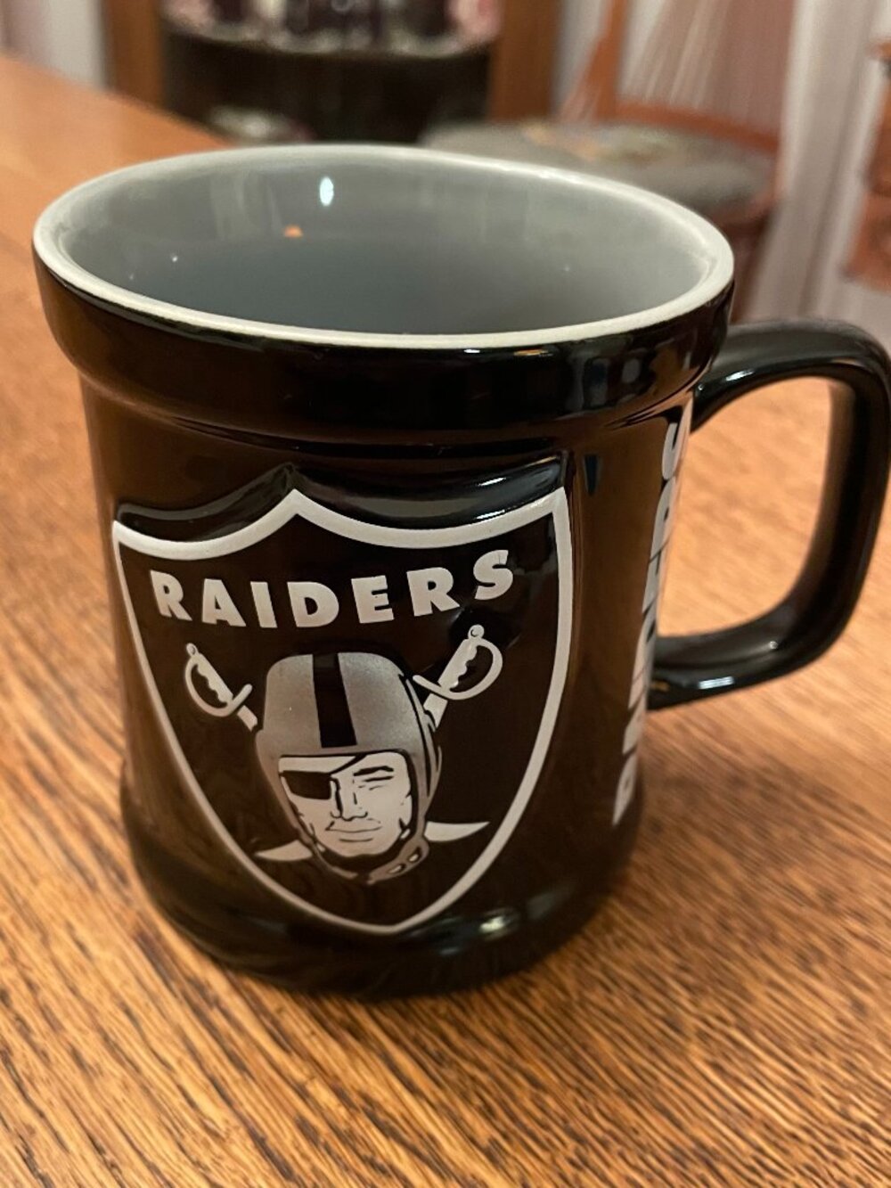 Oakland Las Vegas Raiders 3-D Raised Logo Coffee Cup Mug 10 Ounces NFL